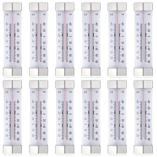 12 Pack Refrigerator Thermometer and Fridge Thermometer with Food Thermometer Function, Freezer Thermometer for Home Use, ABS Plastic